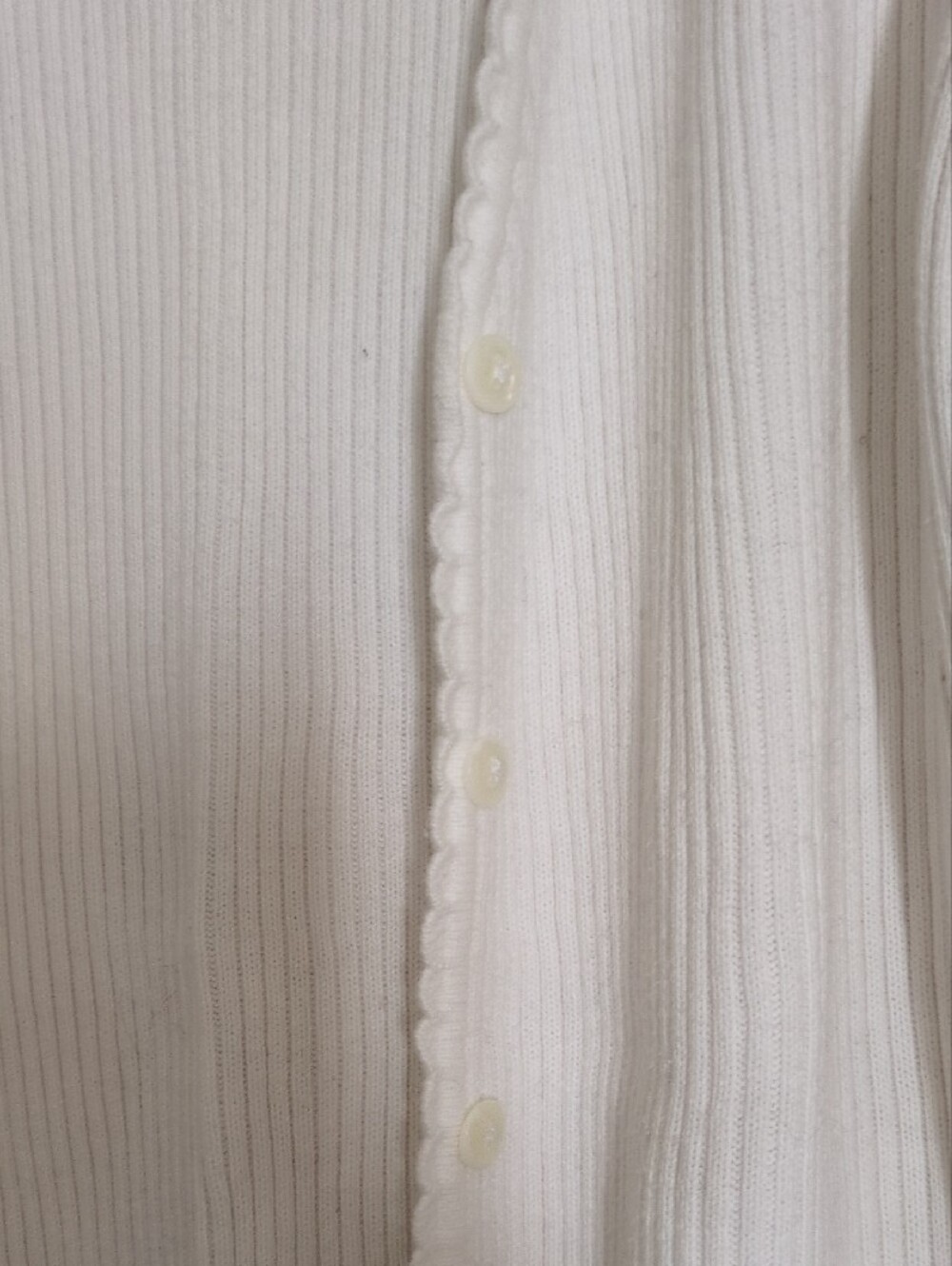 Fairweather Cream Ribbed Button-Up Cardigan - Picture 3 of 6